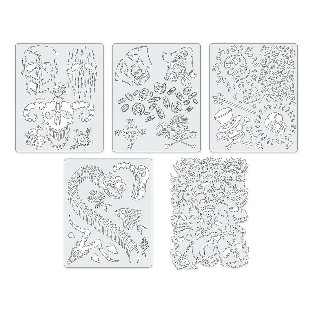 Open in modal - Iwata Artool Freehand Template - Set of 5, Curse of the Skull Master Mini