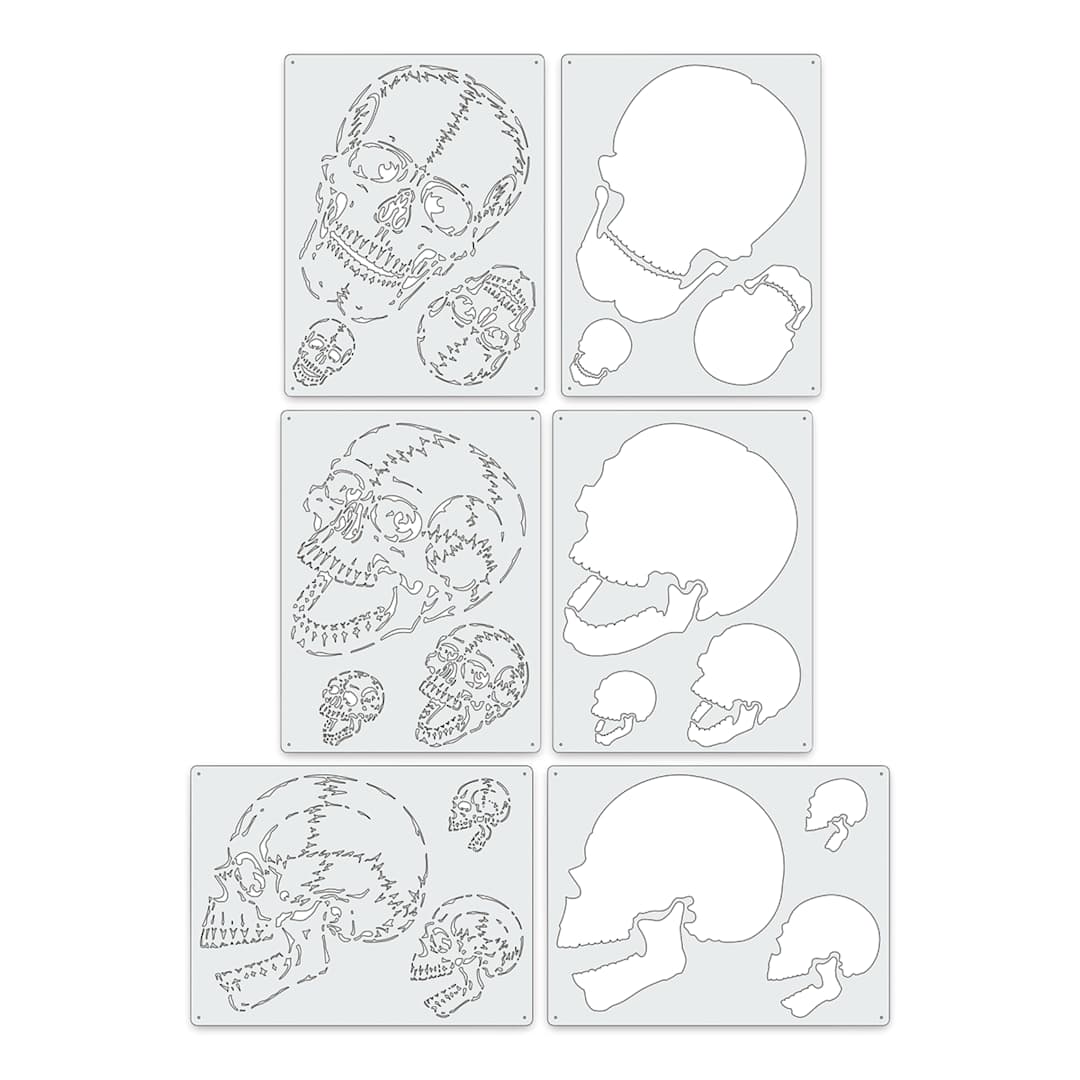 Open in modal - Iwata Artool Freehand Template - Set of 3, Horror of Skull Master Mini