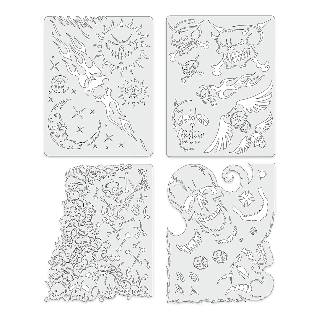 Open in modal - Iwata Artool Freehand Template - Set of 4, Son of Skull Master Mini