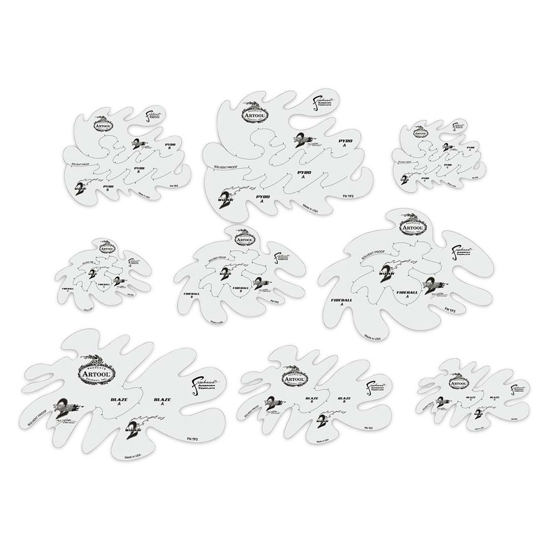 Open in modal - Iwata Artool Freehand Template - Set of 3, True Fire II (Out of packaging)