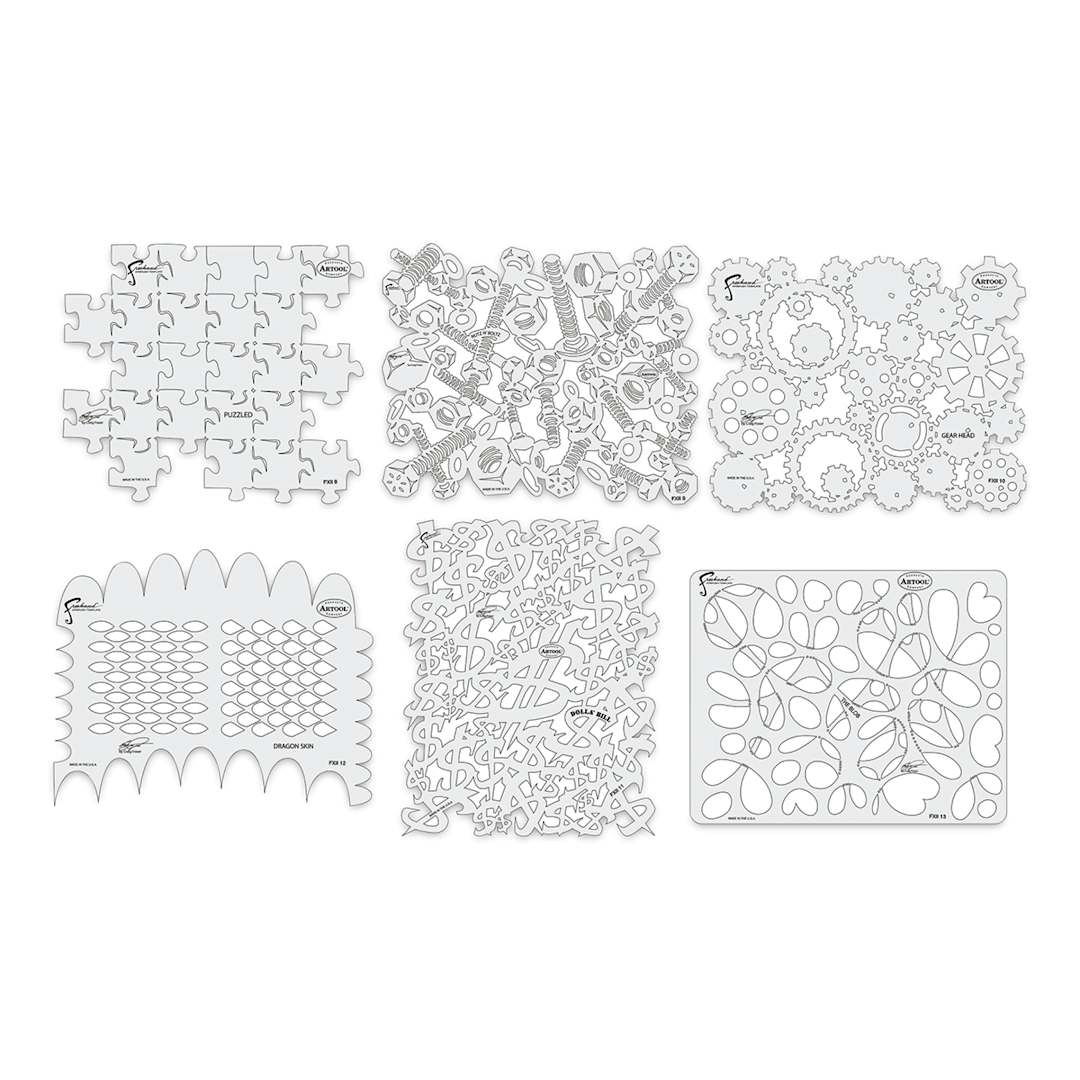 Open in modal - Iwata Artool Freehand Template - Set of 6, Kustom FX II
