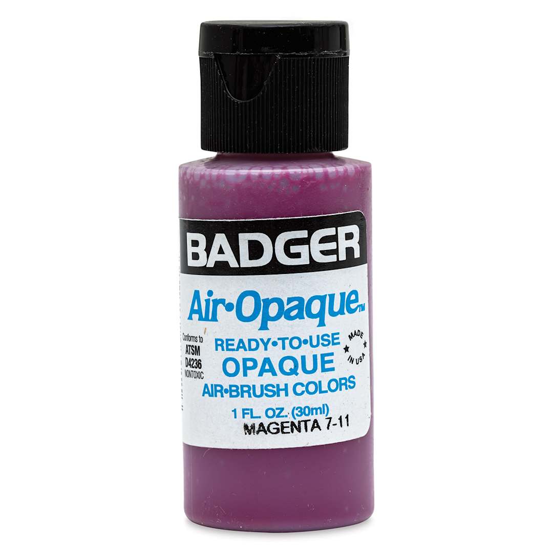 Open in modal - Badger Air-Opaque Airbrush Color - 1 oz, Magenta - front