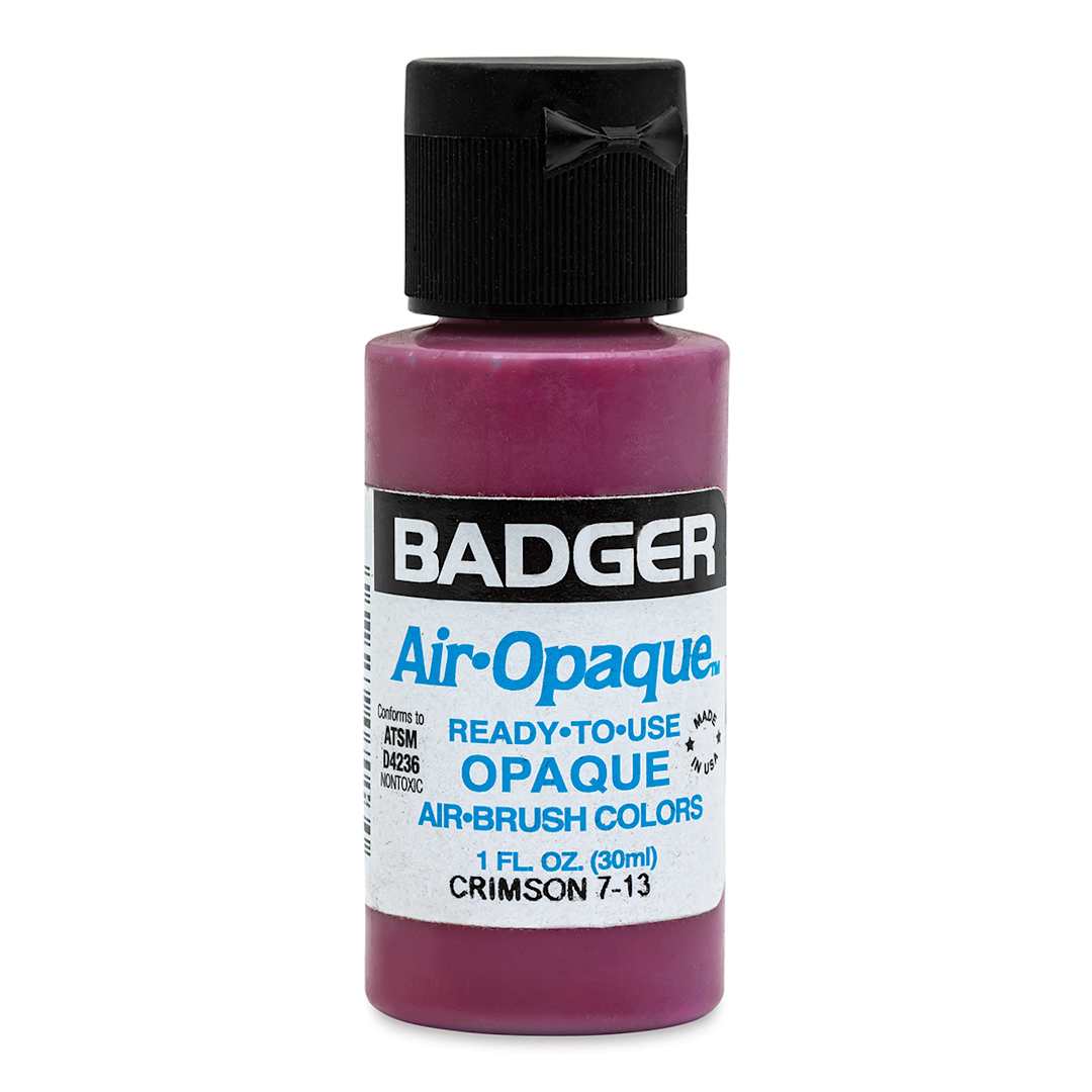 Open in modal - Badger Air-Opaque Airbrush Color - 1 oz, Crimson - front