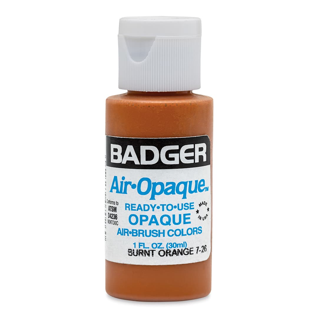 Open in modal - Badger Air-Opaque Airbrush Color - 1 oz, Burnt Orange - front