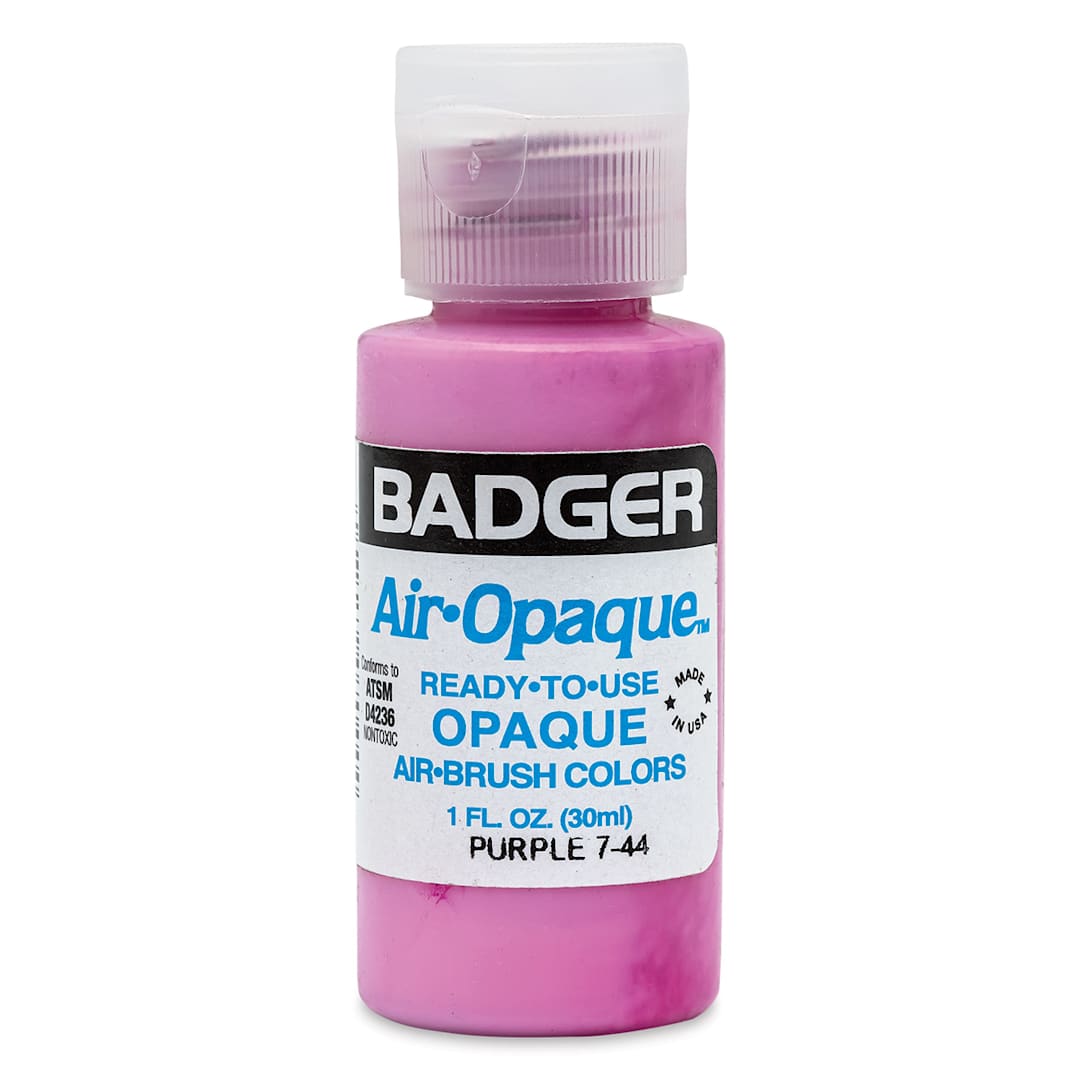 Open in modal - Badger Air-Opaque Airbrush Color - 1 oz, Purple - front