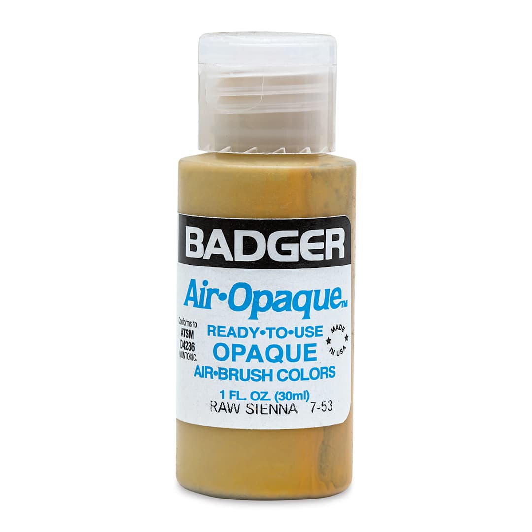 Open in modal - Badger Air-Opaque Airbrush Color - 1 oz, Raw Sienna - front