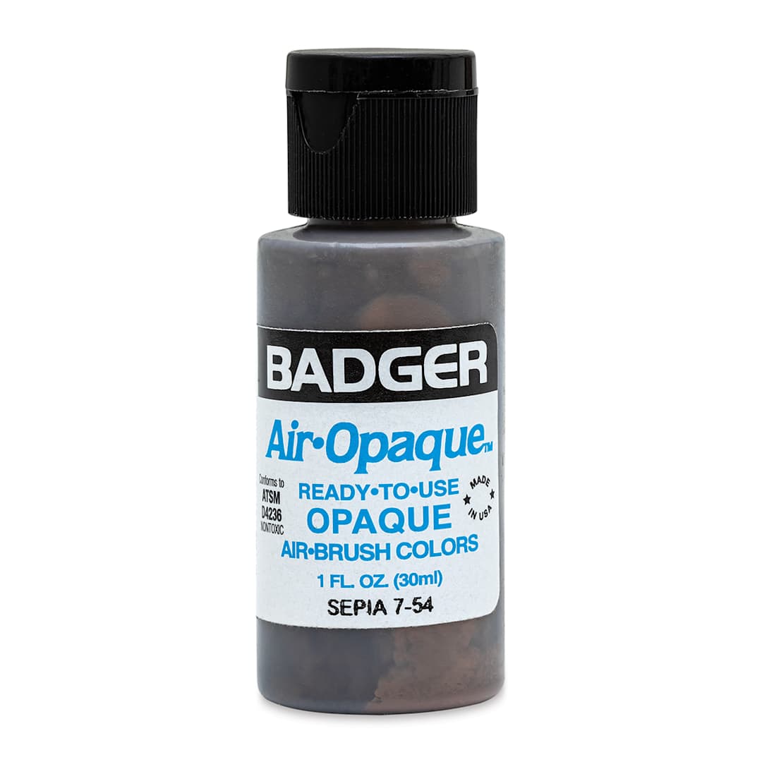 Open in modal - Badger Air-Opaque Airbrush Color - 1 oz, Sepia - front