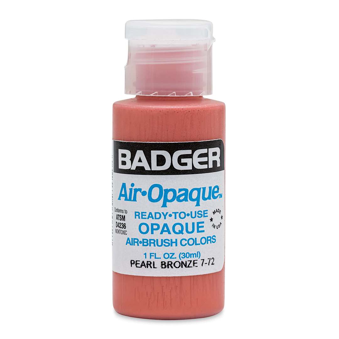 Open in modal - Badger Air-Opaque Airbrush Color - 1 oz, Pearl Bronze - front