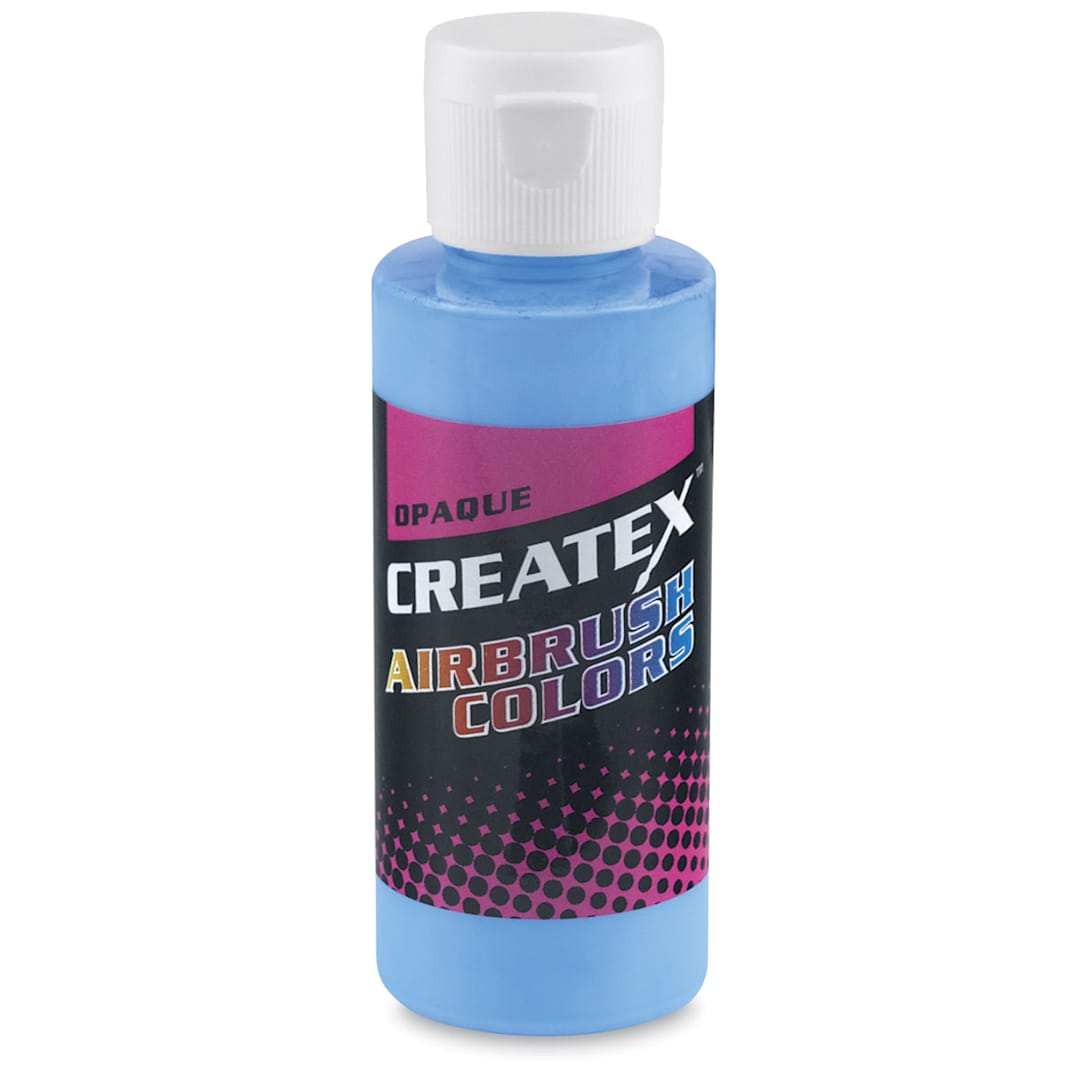 Open in modal - Createx Airbrush Color - 2 oz bottle of Opaque Sky Blue shown