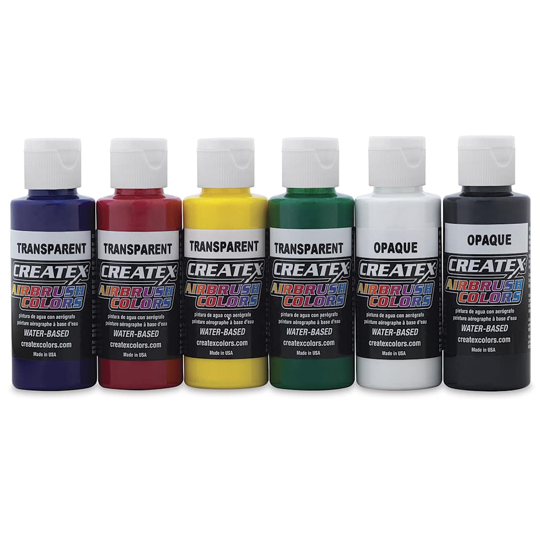 Open in modal - Createx Airbrush Color - 2 oz bottles, Set of 6 Primary Colors 
