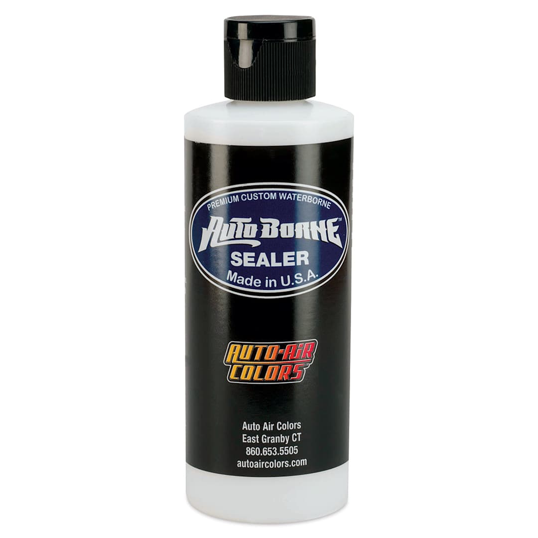 Open in modal - Createx Colors AutoBorne Sealers - Front of 4 oz. bottle of Transparent Sealer