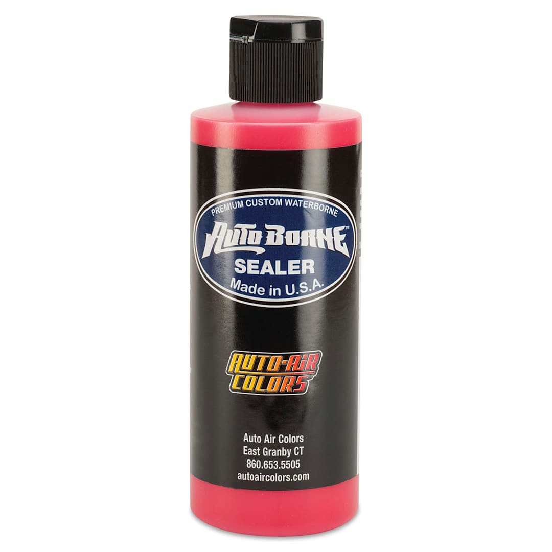 Open in modal - Createx Colors AutoBorne Sealers - Front of 4 oz. bottle of Red Sealer