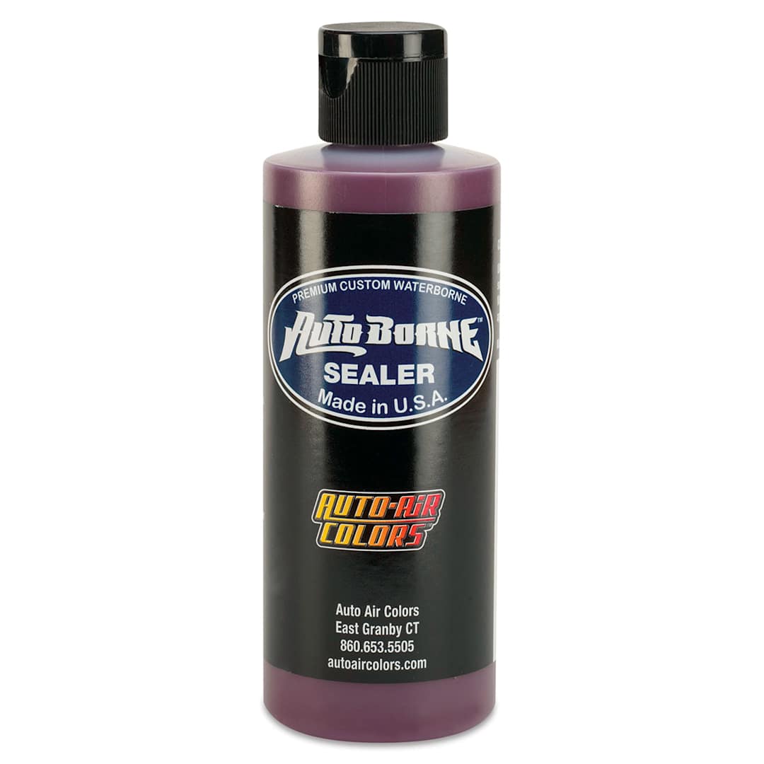Open in modal - Createx Colors AutoBorne Sealers - Front of 4 oz. bottle of Burgundy Sealer
