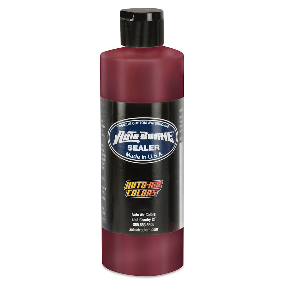Open in modal - Createx Colors AutoBorne Sealers - Front of 8 oz. bottle of Burgundy Sealer