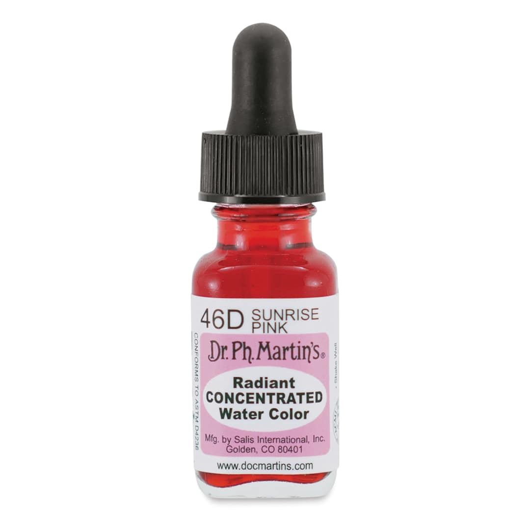 Open in modal - Dr. Ph. Martin's Radiant Concentrated Individual Watercolor - 1/2 oz, Sunrise Pink
