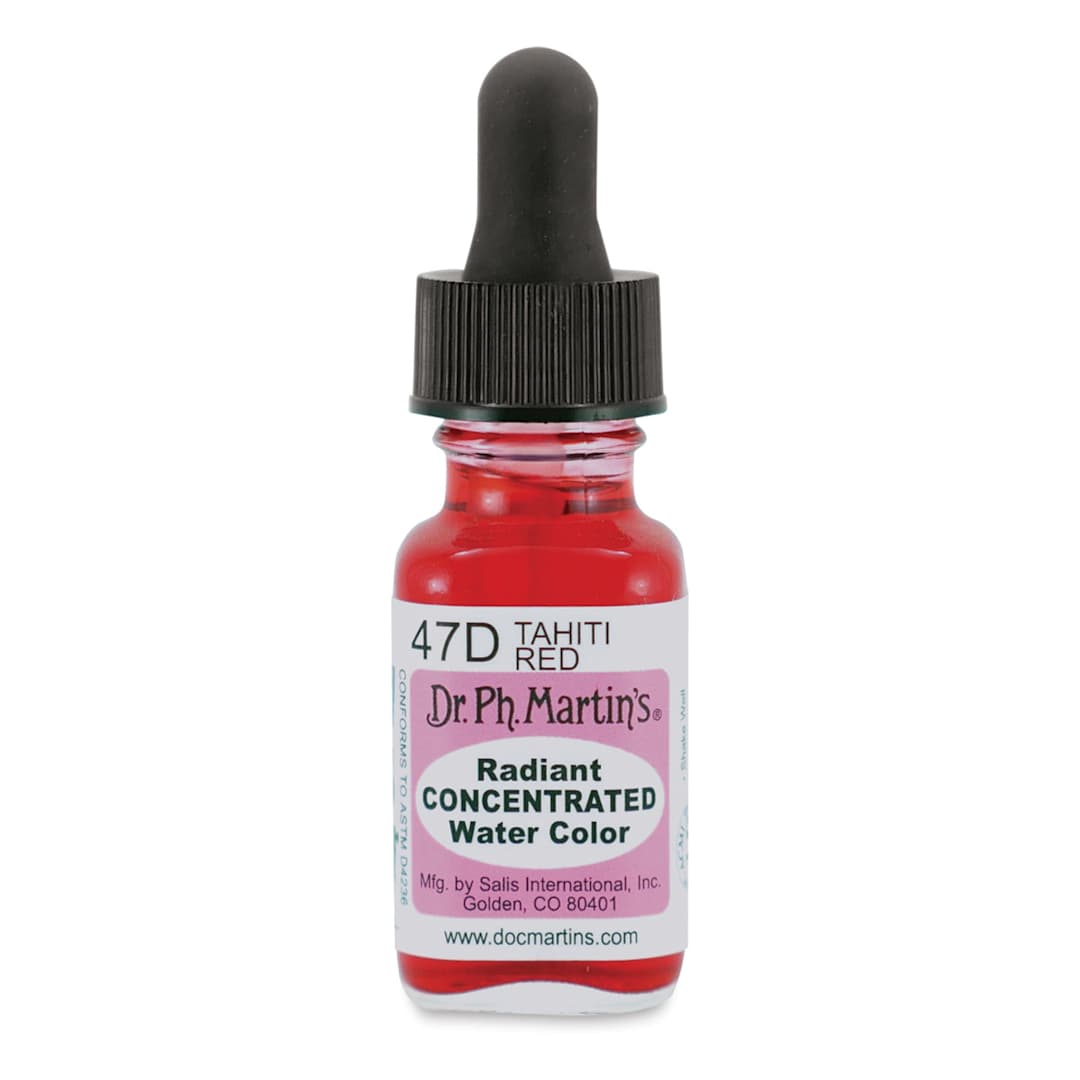 Open in modal - Dr. Ph. Martin's Radiant Concentrated Individual Watercolor - 1/2 oz, Tahiti Red
