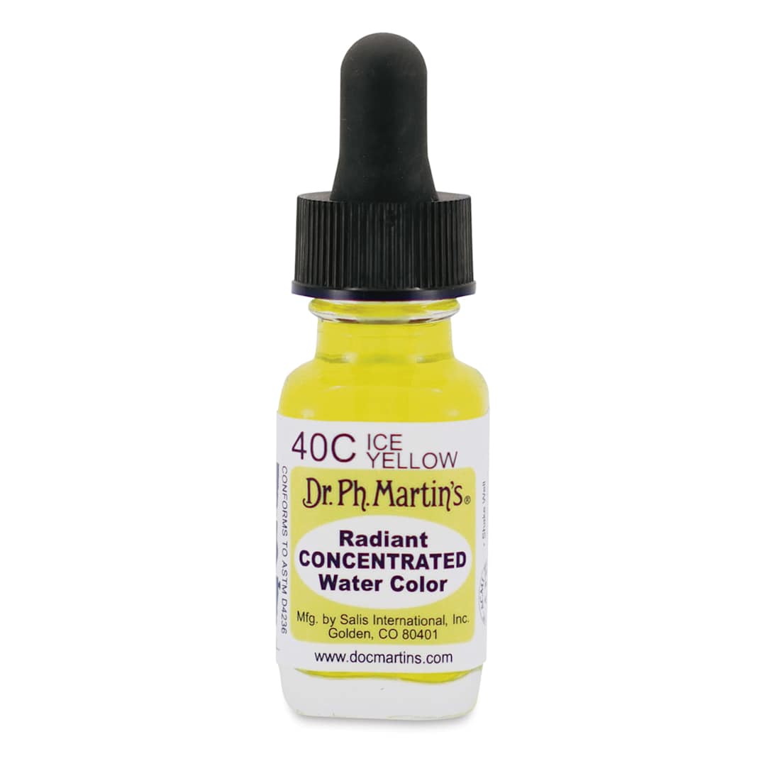 Open in modal - Dr. Ph. Martin's Radiant Concentrated Individual Watercolor - 1/2 oz, Ice Yellow