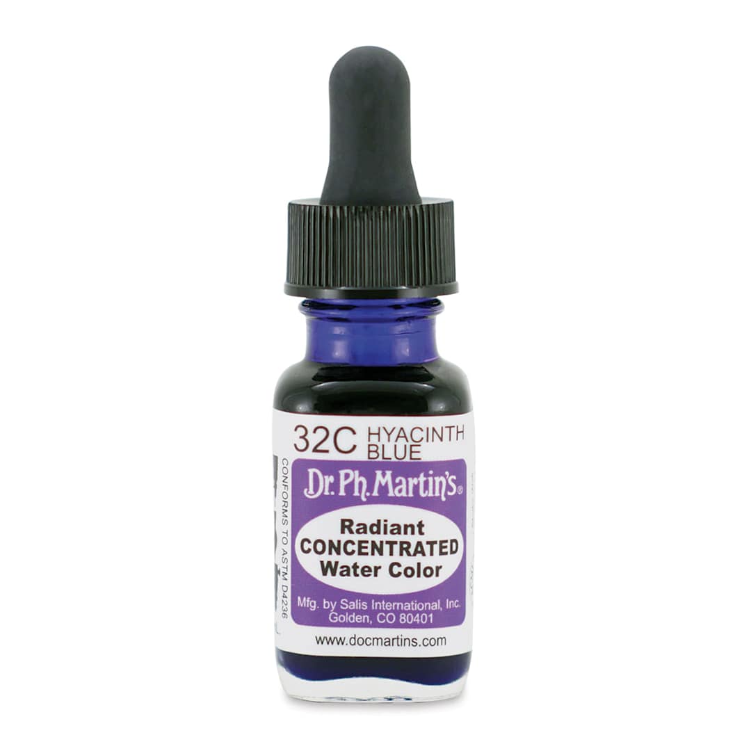 Open in modal - Dr. Ph. Martin's Radiant Concentrated Individual Watercolor - 1/2 oz, Hyacinth Blue