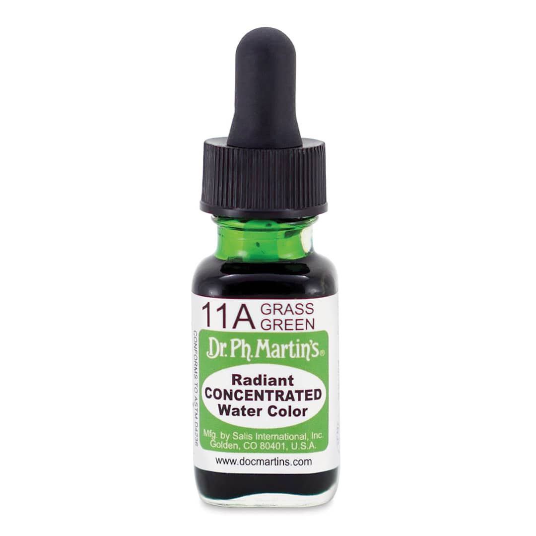 Open in modal - Dr. Ph. Martin's Radiant Concentrated Individual Watercolor - 1/2 oz, Grass Green