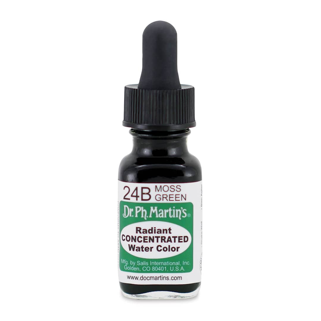 Open in modal - Dr. Ph. Martin's Radiant Concentrated Individual Watercolor - 1/2 oz, Moss Green
