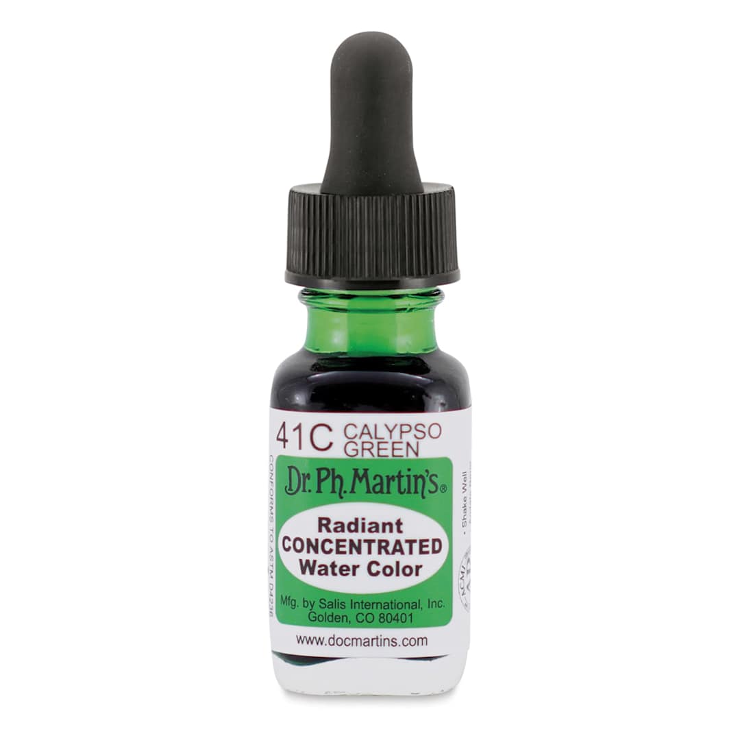 Open in modal - Dr. Ph. Martin's Radiant Concentrated Individual Watercolor - 1/2 oz, Calypso Green