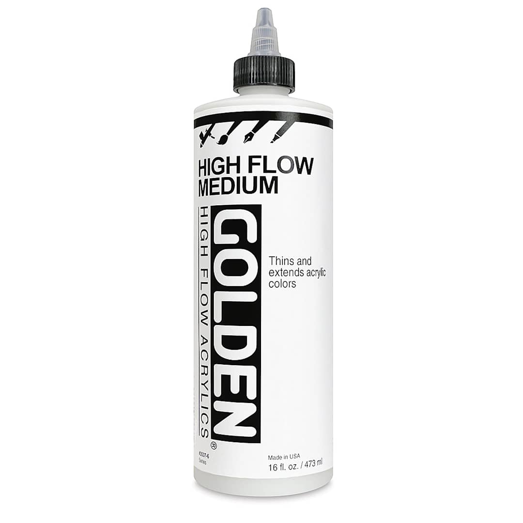 Open in modal - Golden High Flow Medium - Front view of 16 oz bottle