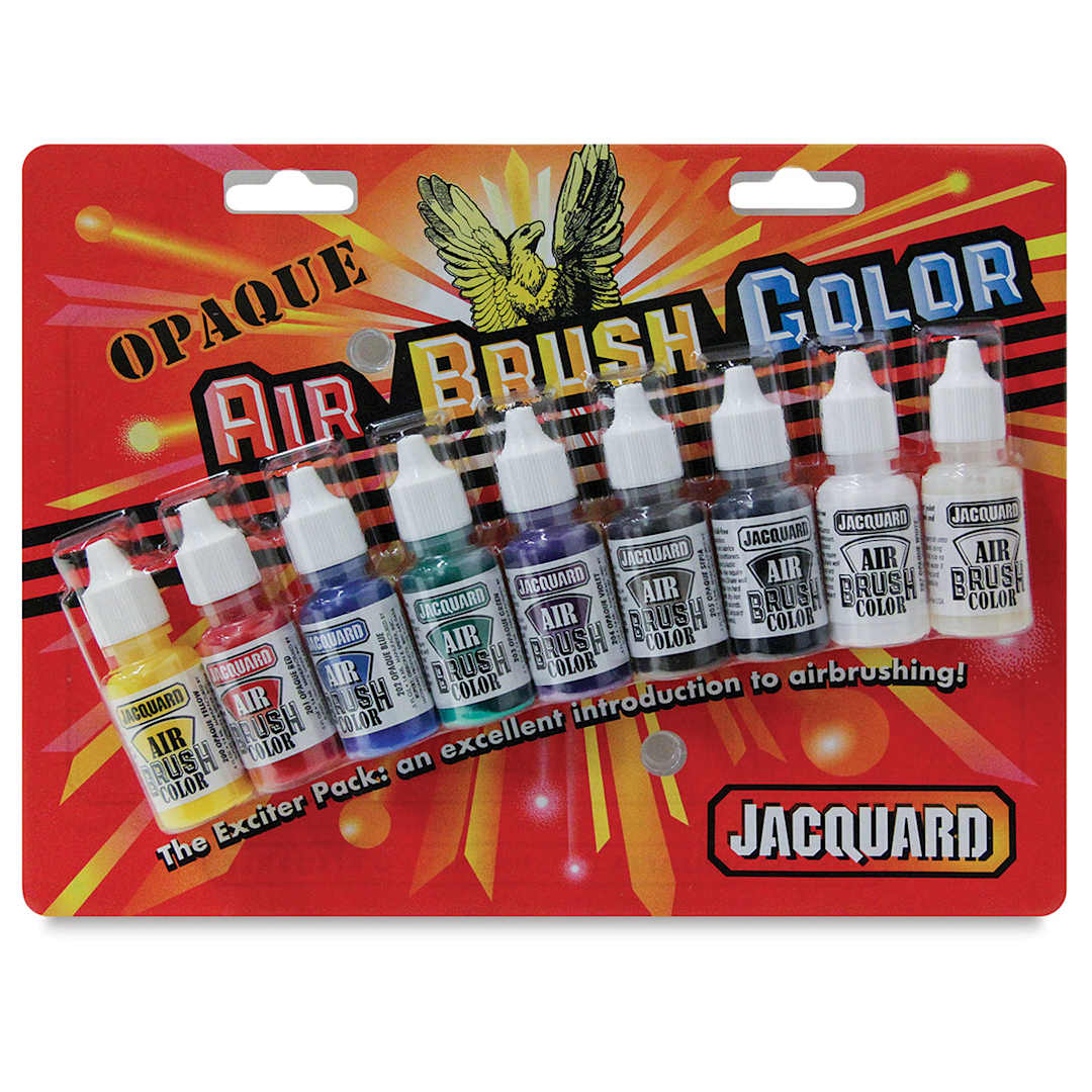 Open in modal - Jacquard Airbrush Paint Sets - Front of package of Opaque Exciter Set