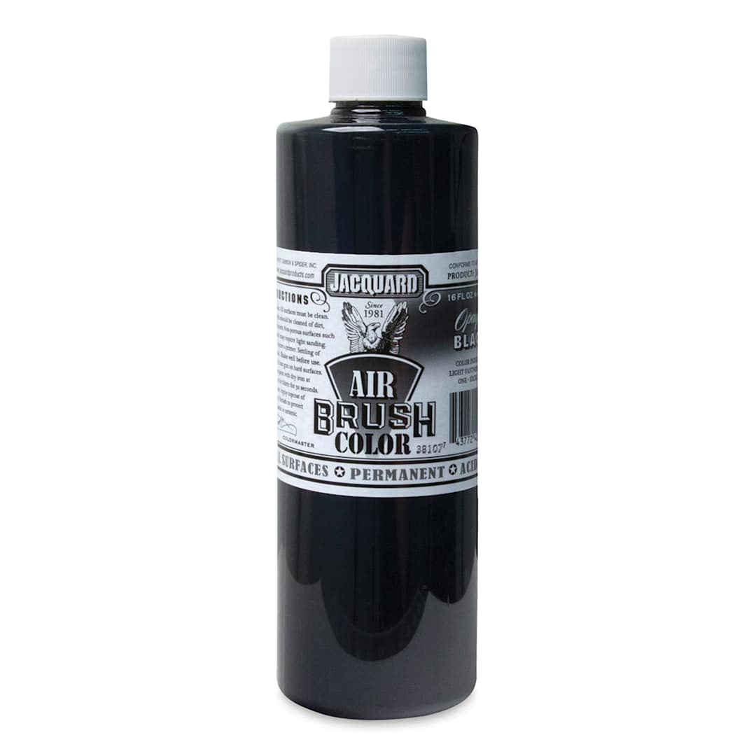 Open in modal - Jacquard Airbrush Paint - 16 oz, Opaque Black