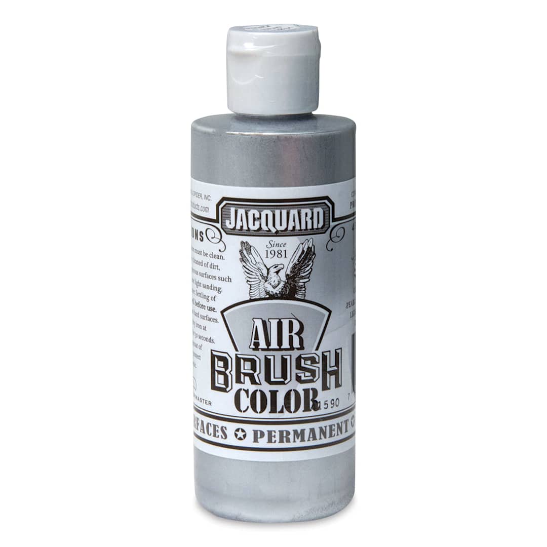 Open in modal - Jacquard Airbrush Paint - 4 oz, Metallic Silver