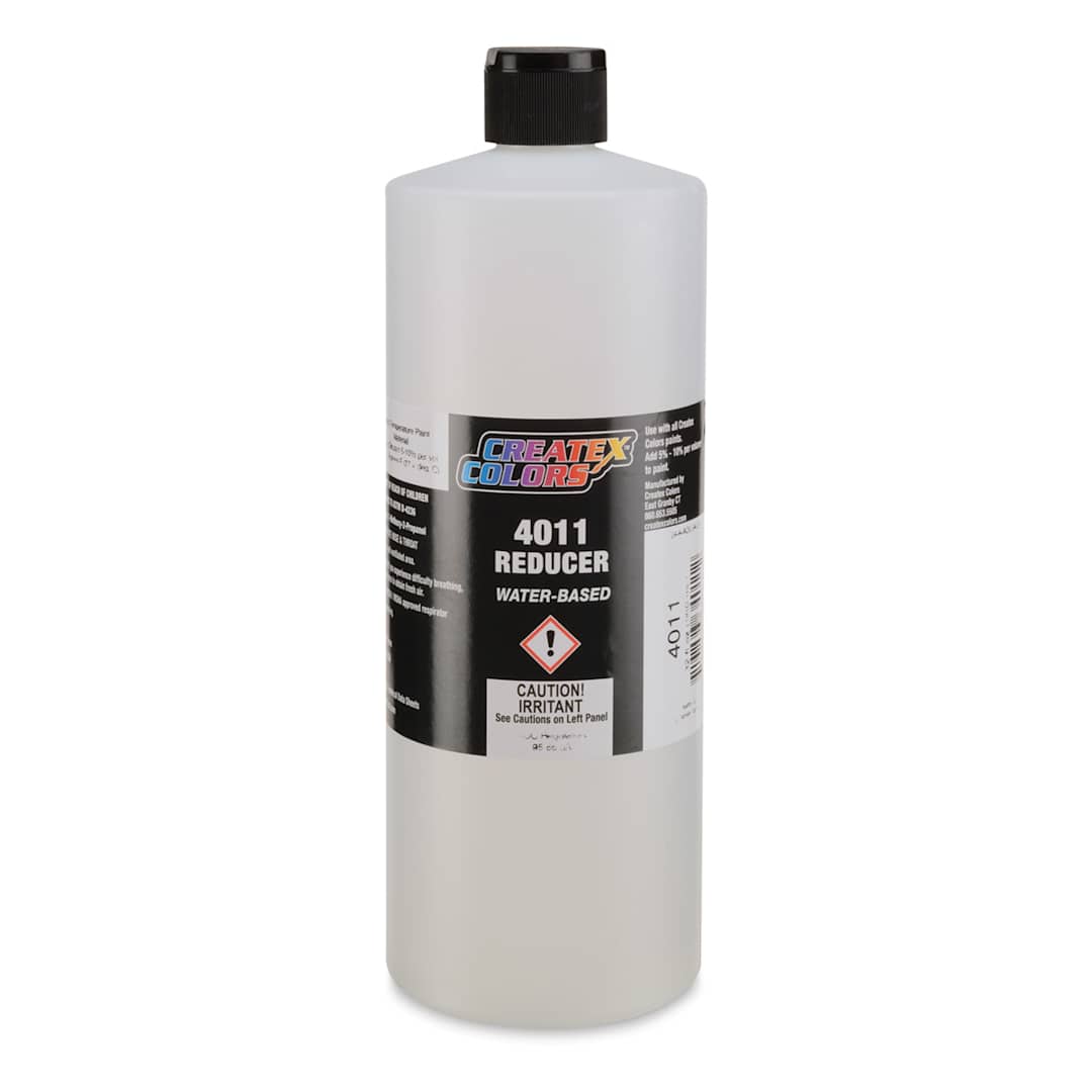 Open in modal - Createx Airbrush Reducer - Front of 32 oz Reducer bottle