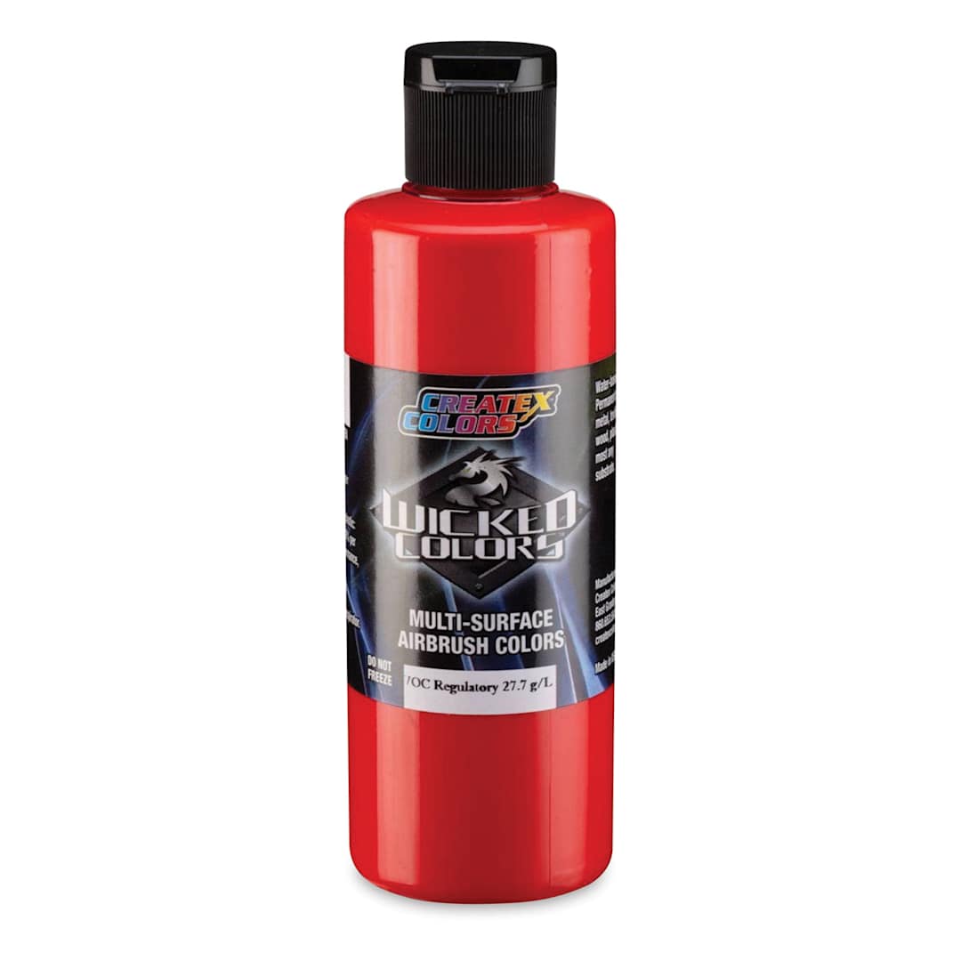 Open in modal - Createx Wicked Colors Airbrush Color - Opaque Pyrrole Red, 4 oz, Bottle