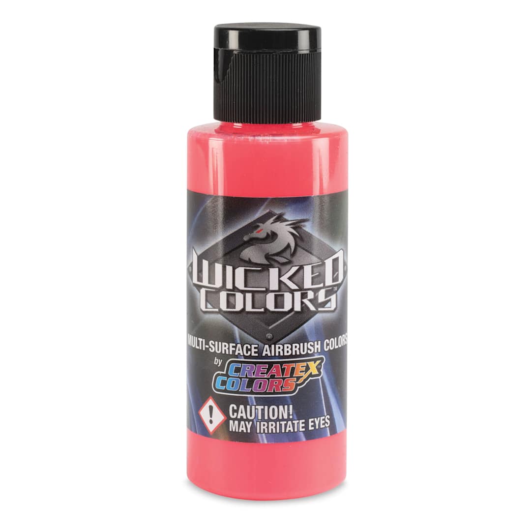 Open in modal - Createx Wicked Colors Airbrush Color - 2 oz, Fluorescent Red