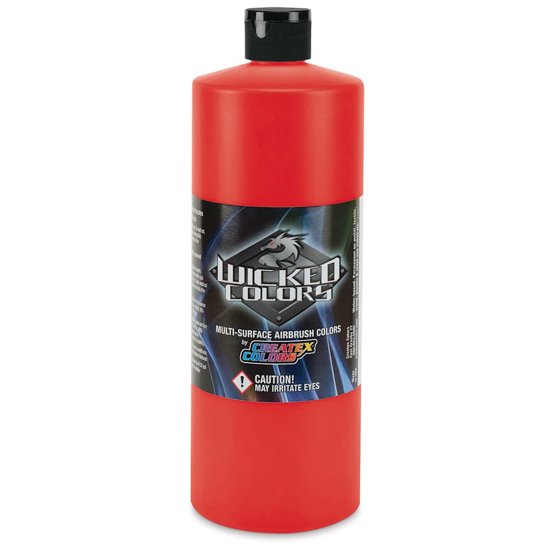 Open in modal - Createx Wicked Colors Airbrush Color - 32 oz, Fluorescent Red
