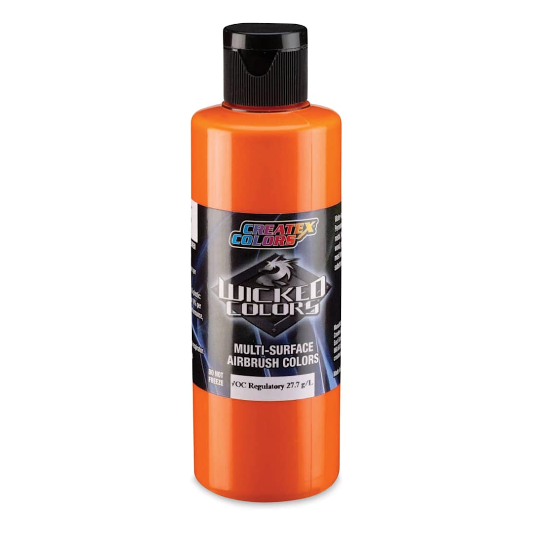 Open in modal - Createx Wicked Colors Airbrush Color - Opaque Pyrrole Orange, 4 oz, Bottle