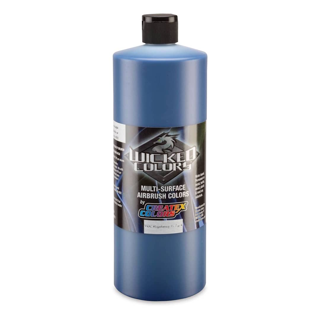 Open in modal - Createx Wicked Colors Airbrush Color - Opaque Phthalo Blue, 32 oz, Bottle
