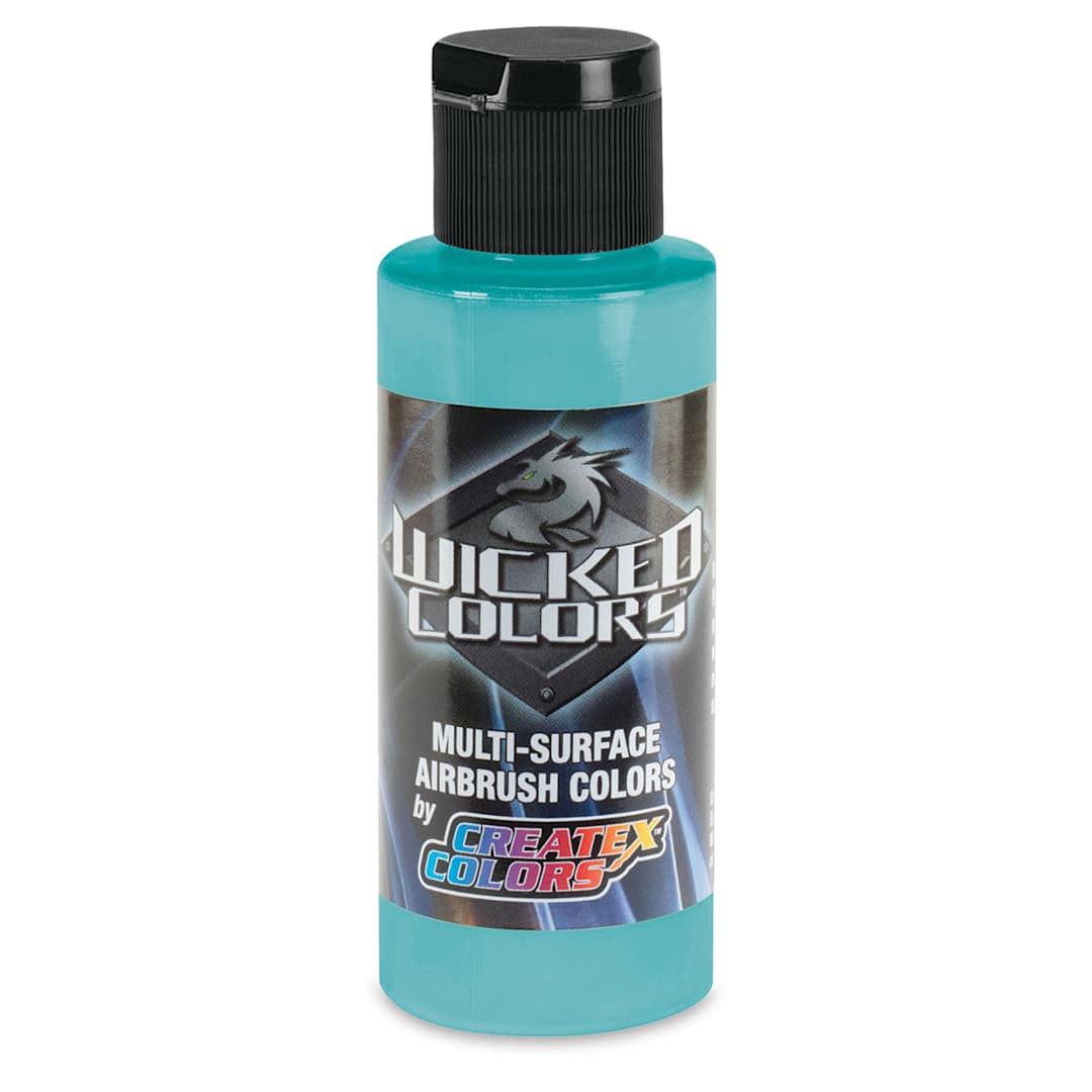 Open in modal - Createx Wicked Colors Airbrush Color - 2 oz, Fluorescent Aqua