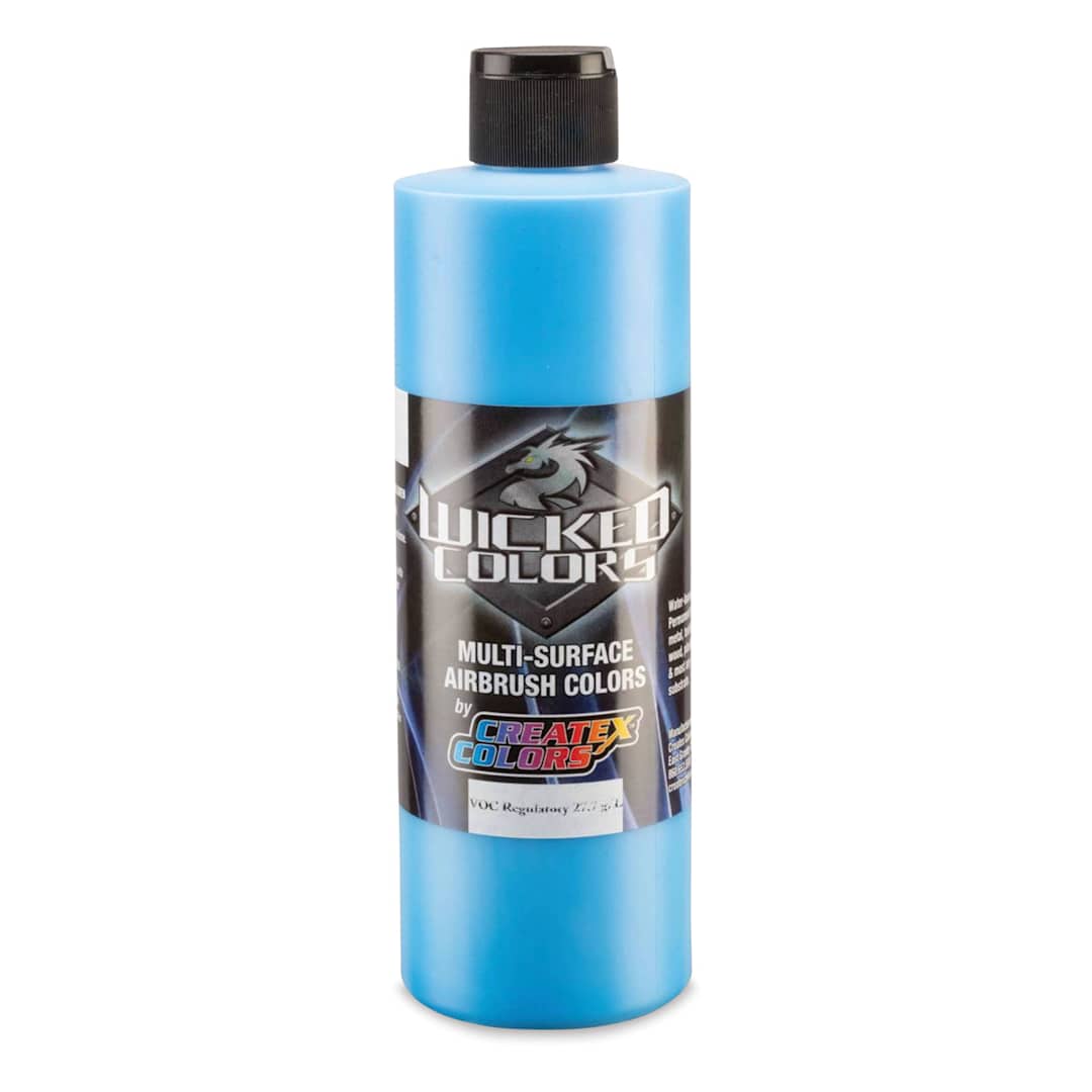 Open in modal - Createx Wicked Colors Airbrush Color - Opaque Daylight Blue, 16 oz, Bottle