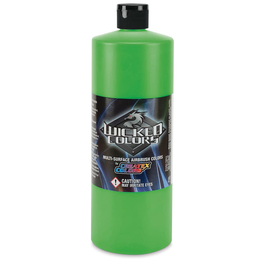 Open in modal - Createx Wicked Colors Airbrush Color - 32 oz, Fluorescent Green