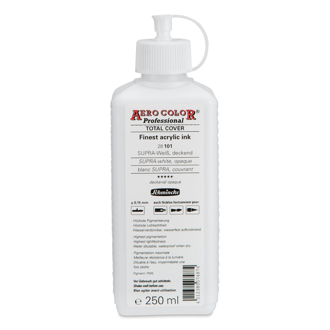 Open in modal - Schmincke Aero Color Professional Airbrush Color - 250 ml, Supra-White Opaque