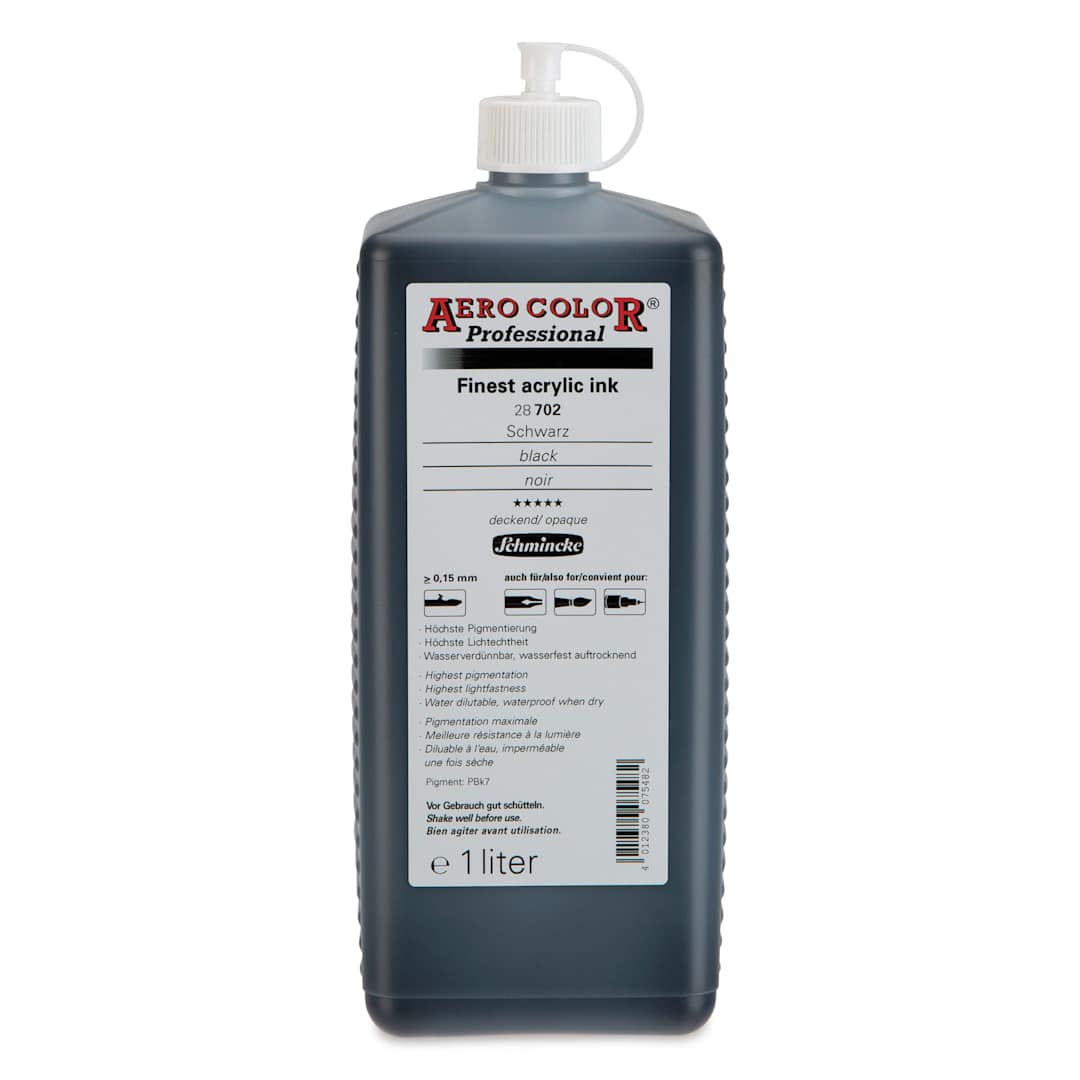 Open in modal - Schmincke Aero Color Professional Airbrush Color - 1 L, Black