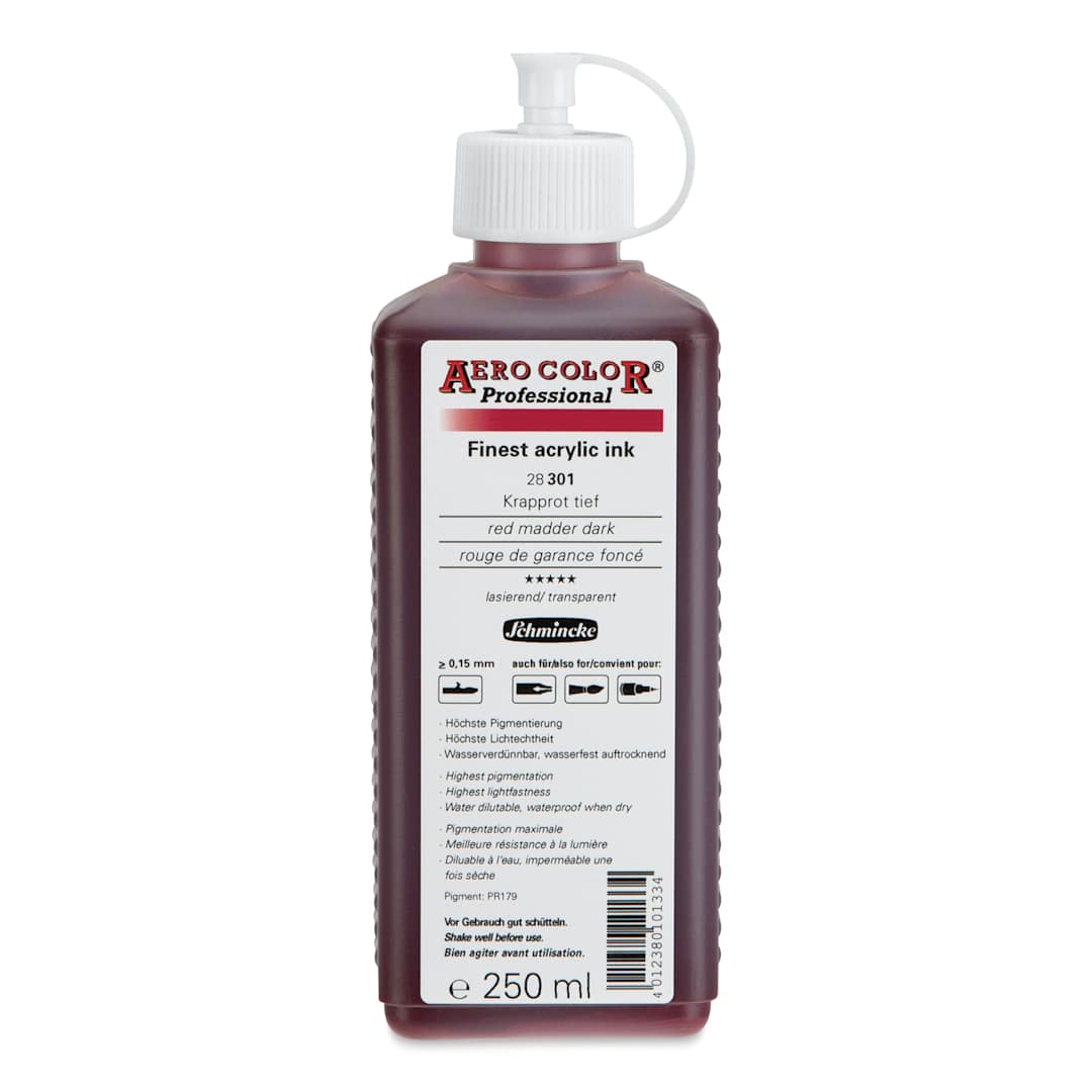 Open in modal - Schmincke Aero Color Professional Airbrush Color - 250 ml, Red Madder Dark