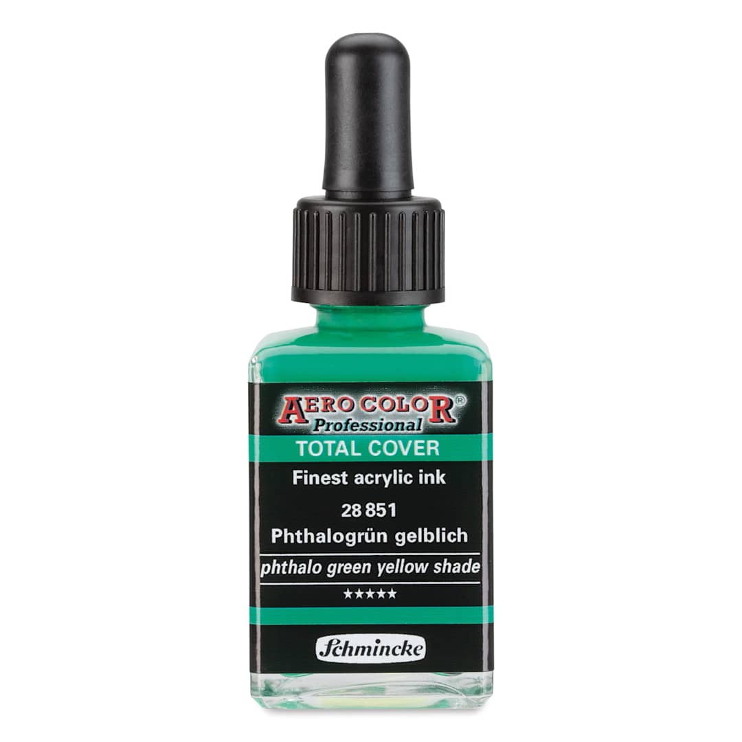 Open in modal - Schmincke Aero Color Professional Airbrush Color - 28 ml, Phthalo Green Yellow Shade
