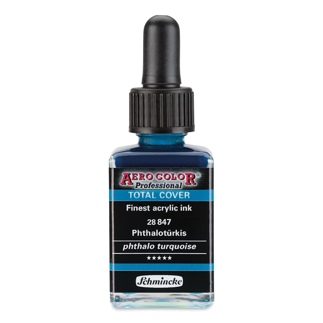 Open in modal - Schmincke Aero Color Professional Airbrush Color - 28 ml, Phthalo Turquoise