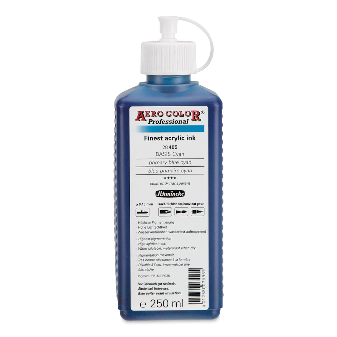 Open in modal - Schmincke Aero Color Professional Airbrush Color - 250 ml, Primary Blue Cyan