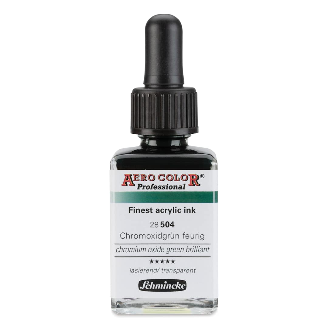 Open in modal - Schmincke Aero Color Professional Airbrush Color - 28 ml, Chromium Oxide Green Brilliant