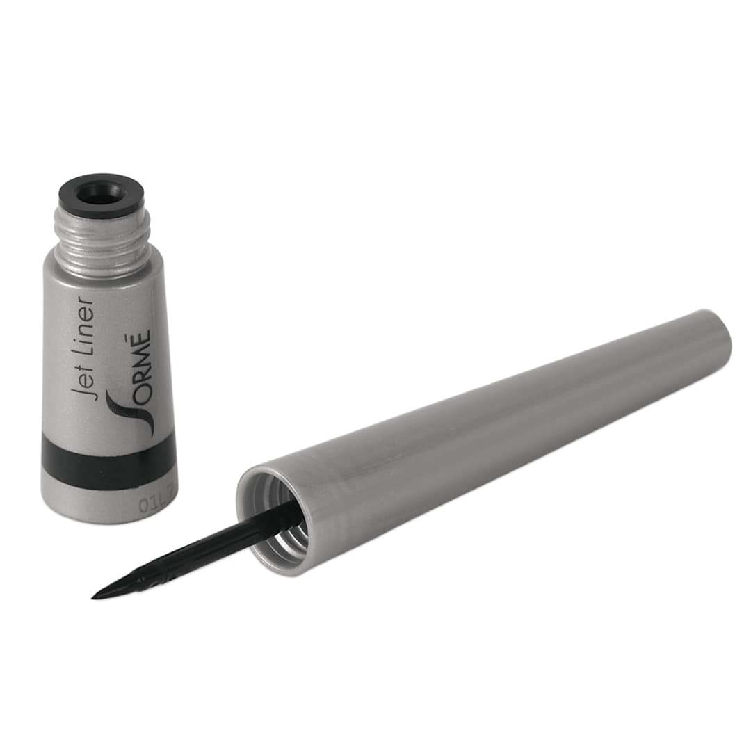 Open in modal - Sorme Jet Eyeliners - Open Black Eyeliner tube with Brush out
