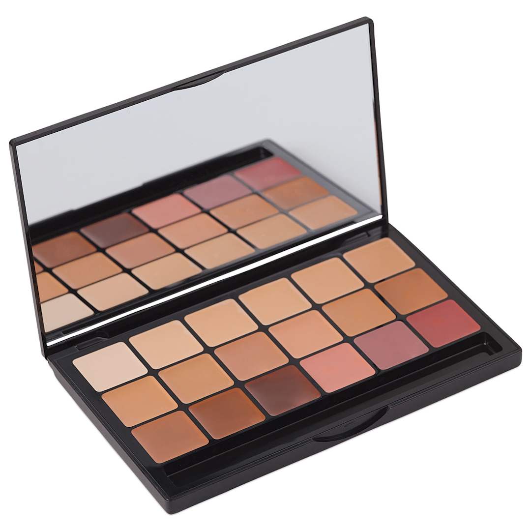 Open in modal - Graftobian HD Glamour Creme Palettes - Angled view of Cool Super Palette