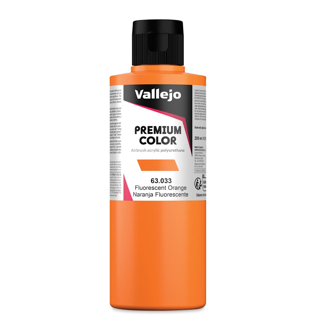 Open in modal - Vallejo Premium Airbrush Colors - 200 ml, Fluorescent Orange