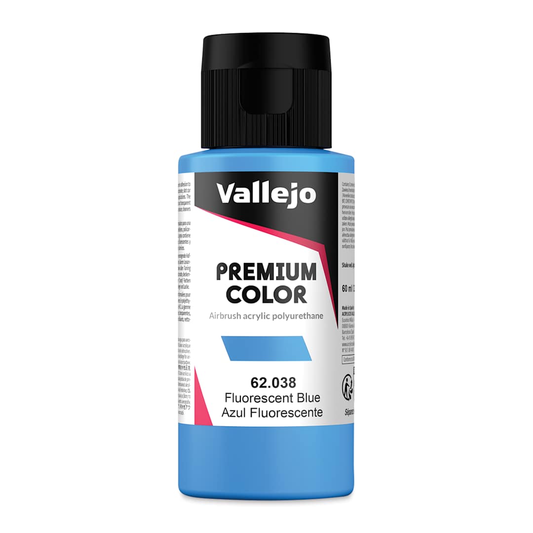 Open in modal - Vallejo Premium Airbrush Colors - 60 ml, Fluorescent Blue