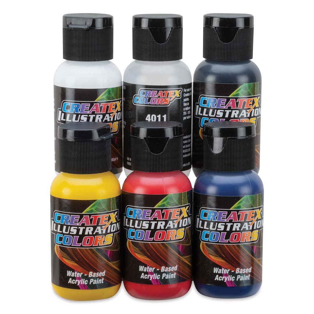 Open in modal - Createx Illustration Colors - Primary Colors, Set of 6, 1 oz